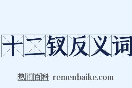 十二钗反义词是什么意思的图片